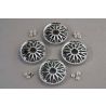 Wheel covers, bbs type (chrome) (4)/ attachment screws (12)