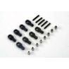 Tie rod set, steering/ rear camber links (2)  rod ends (8)/ hollow ball connectors (8)
