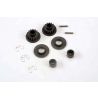 Pulley, 15-groove (2)/ axle pins (2)/ top shaft spacers (2) (plastic)