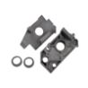 Side plates, rear (l&r) (grey) / belt tension cams (2) (grey)
