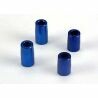 Tapered bearing block spacers (blue-anodized, aluminum) (3x6x10.75mm) (2)/(3x6x8.9mm) (2)