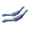 Chassis braces, lower machined 6061-t6 aluminum (blue) (2)/ hardware