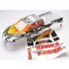 Body, t-maxx, prographix (replacement for the t-maxx 2.5r  painted body. graphics are painted, requires paint & final color application.)/ window, grill, lights decal sheet