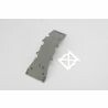 Skidplate, front plastic (grey)/ stainless steel plate