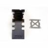 Skidplate, rear plastic (black)/ stainless steel plate (TRX-4928)