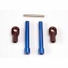 Bellcrank posts, aluminum (2)/ steering link threaded rod (3x25mm)/ long rod ends (2)