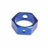 Brake adapter, hex aluminum (blue) (use with hd shafts)