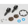 Drive cups, inner (2) (for steel constant velocity driveshafts)/ differential spider gears (2)/ gaskets, hardware
