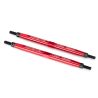 Toe links, maxx (tubes red-anodized, 7075-t6 aluminum, stronger than titanium) (112mm, front) (2)/ rod ends (4)/ aluminum wrench (1)