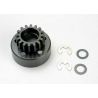 Clutch bell (16-tooth)/5x8x0.5mm fiber washer (2)/ 5mm e-clip (requires 5x11x4mm ball bearings part #4611) (1.0 metric pitch)