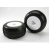 Tires & wheels, assembled, glued (white dished 3.8" wheels, response pro tires, foam inserts) (2) (use with 17mm splined wheel hubs and wheel nuts, part #5353x)