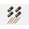 Bodies, gtr shock (hard-anodized, teflon-coated aluminum) (4), with tin shafts (4) (bodies and shafts only)