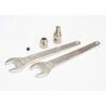 Motor coupler, collet style/ gs 4x3 ss (with threadlock) (1)/ wrench, 10mm (2)