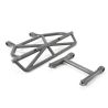 Bumper, rear/ bumper mount, rear (black) (TRX-5836)