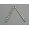 Shock shafts, steel, chrome finish (rear) (2)