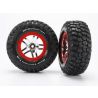 Tires & wheels, assembled, glued (s1 ultra-soft, off-road racing compound) (split-spoke chrome, red beadlock style wheels, bfgoodrich)