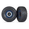 Tires and wheels, assembled, glued (Method Race wheels) (Black/Blue) (2) (TRX-8474X)