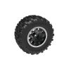 Traxxas - Tires & wheels, assembled (Black with satin beadlock wheels, dual profile (2.1" outer, 2.6" inner), Sledgehammer tires, foam inserts)) (rear) (2) (TRX-10770-STBLK)