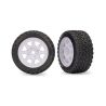 Traxxas - White Rear Mini Rally wheels with Rally Tires (2) (TRX-10873-WHT)