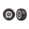 Traxxas Tires & wheels, assembled (2.2' black chrome wheels) (2) Medium Compound (TRX-2470T)