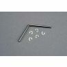 Traxxas - Suspension pins, 2.5x31.5mm (king pins) w/ E-clips (2) (strengthens caster blocks) (TRX-3740)