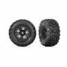 Traxxas tires & wheels, assembled, glued (black 2.8' wheels, Sledgehammer tires, foam inserts) (electric rear) (2) (TSM rated) (TRX-3778)