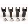 Half shafts, short (heavy-duty) (external-splined (2) & internal-splined (2))/ metal u-joints (4)