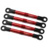 Toe links, aluminum (red-anodized) (4) (assembled with rod ends and threaded inserts) (1/16 slash)