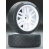 Tires and wheels, assembled, glued (Traxxas rally wheels, bfgoodrich)