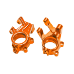 Traxxas -Steering blocks, 6061-T6 aluminum (orange-anodized) (left & right)/ 3x8mm BCS (with threadlock) (2)/ 4x35mm BCS (with threadlock) (2) (TRX-10936-ORNG)