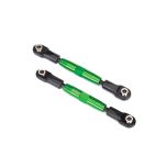  Camber links, front (TUBES green-anodized, 7075-T6 aluminum, stronger than titanium) (83mm)