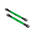 Toe links (TUBES green-anodized, 7075-T6 aluminum, stronger than titanium) (87mm) (TRX-6742G)