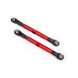 Toe links (TUBES red-anodized, 7075-T6 aluminum, stronger than titanium) (87mm) (TRX-6742R)