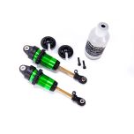 Shocks, GTR long green-anodized, PTFE-coated bodies with TiN shafts (fully assembled, without springs) (2) (TRX-7461G)