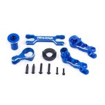Traxxas - Steering bellcranks (left & right)/ draglink (6061-T6 aluminum, blue-anodized) (fits X-Maxx) (TRX-7746-BLUE)