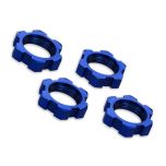 Wheel Nuts, Splined, 17mm, Serrated (Blue-Anodized) (4)