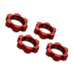 Wheel Nuts, Splined, 17mm, Serrated (Red-Anodized) (4)