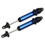 Shocks, GTX, aluminum, blue-anodized (fully assembled w/o springs) (2)