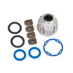 Carrier, differential, aluminum (front or center)/ x-ring gaskets (2), ring gear (TRX-8581X)