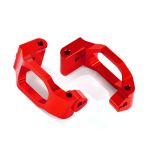 Caster blocks (c-hubs), 6061-T6 aluminum (red-anodized), left & right/ 4x22mm pin (4)/ 3x6mm BCS (4)/ retainers (4) (TRX-8932R)