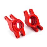 Carriers, stub axle (red-anodized 6061-T6 aluminum) (rear) (2) (TRX-8952R)