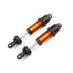 Shocks, GT-Maxx, aluminum (orange-anodized) (fully assembled w/o springs) (2) (TRX-8961T)