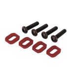 Traxxas - Wheel nuts, splined, 17mm, serrated (red-anodized) (4) (TRX-7759R)