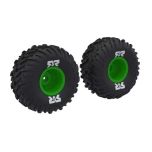 Arrma - dBoots Cut Chevron MT Tire Set Glued, Green (ARA-2575)