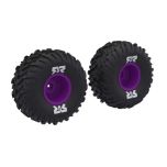 Arrma - dBoots Cut Chevron MT Tire Set Glued, Purple (ARA-2576)