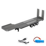 Huina RC Haulage Flatbed Trailer voor CY1501 - Grijs