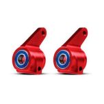 Traxxas Steering blocks, Rustler/Stampede/Bandit (2), 6061-T6 aluminum (red-anodized)/ 5x11mm ball bearings (4) (TRX-3636X)