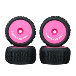 Method Nitragrip 1/28 Truck Tyres F/R 7mm Hex - Roze (MTD0505P)