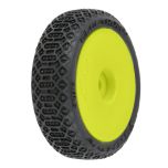 Proline 1/24 Electron 2.0 Buggy F/R Tires Mounted 7mm Yellow (4): Micro-B