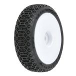 Proline 1/24 Electron 2.0 Buggy F/R Tires Mounted 7mm White (4): Micro-B
